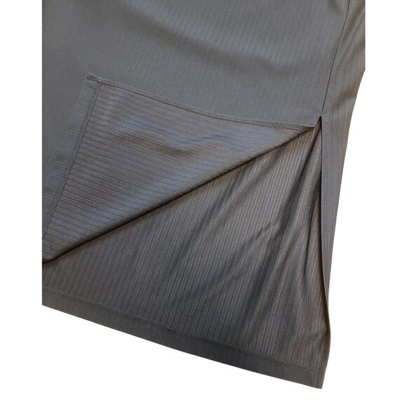 Venezia Jeans 22/24 Black Pinstripe Stretch Pencil Skirt 16" Side Slit EUC Y2K - Picture 5 of 5